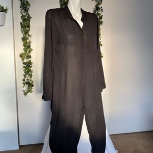 NOW black button down dress, size 12